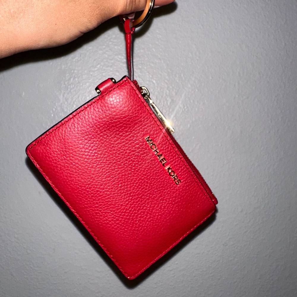 Michael Kors Red Leather Wristlet